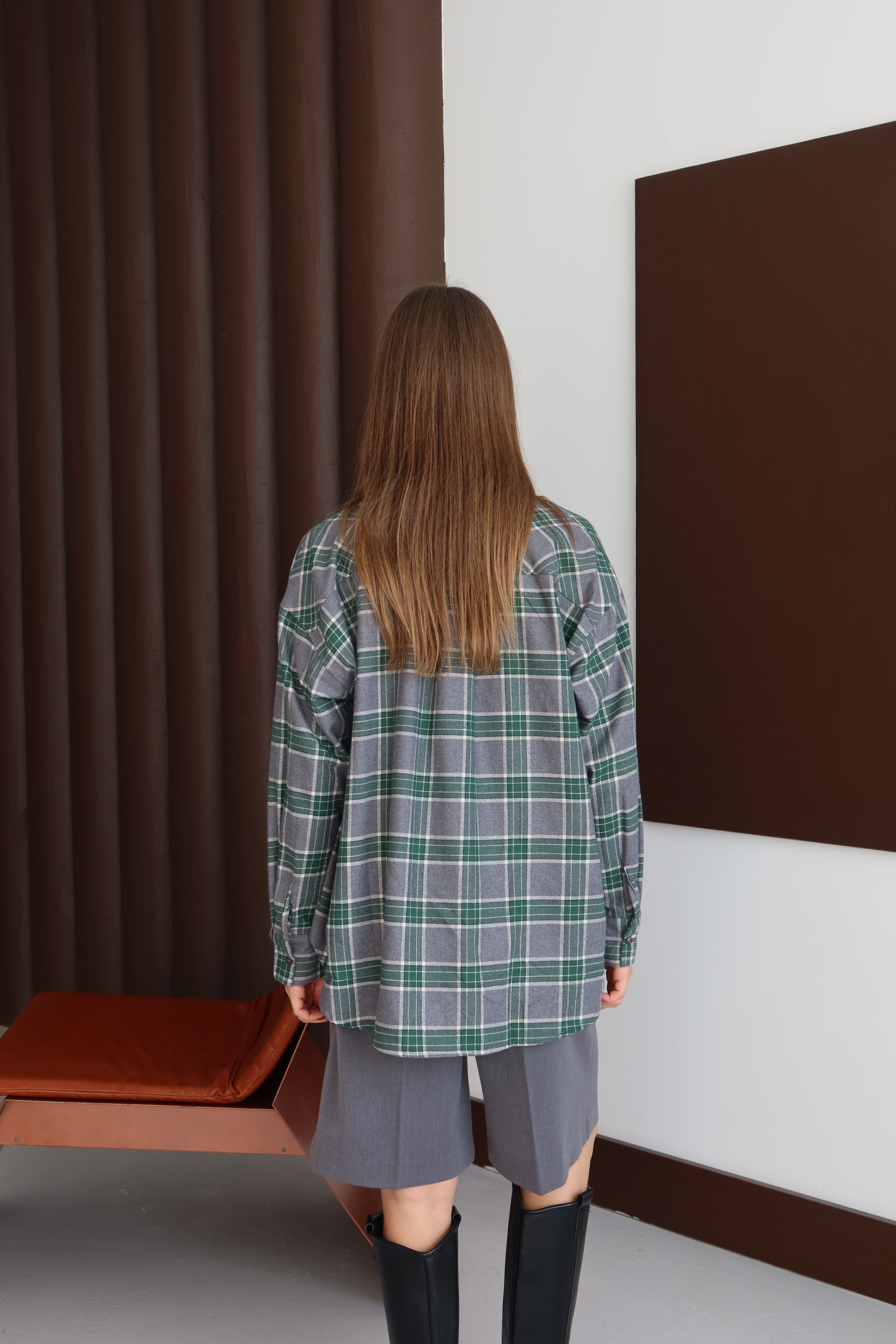 Yeşil Ekoseli Oduncu Gömlek