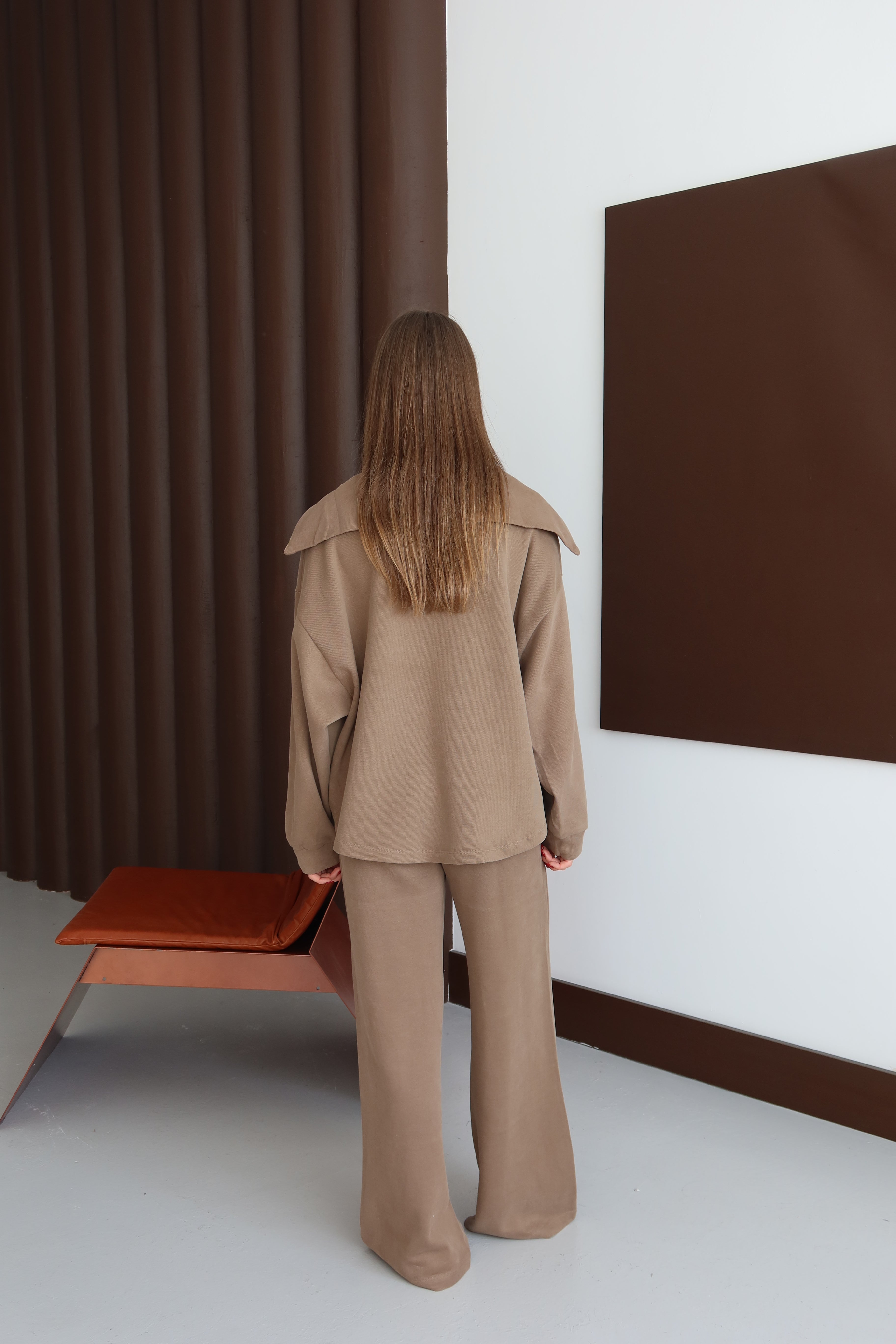 Vizon Fermuar Detaylı Örme Takım