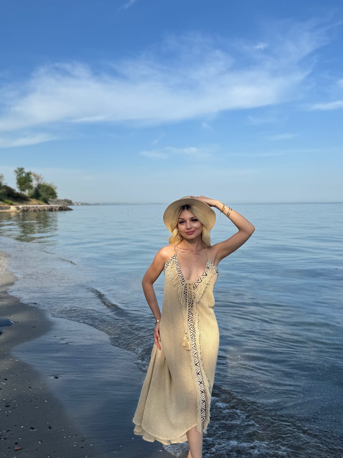 İthal Camel Elbise