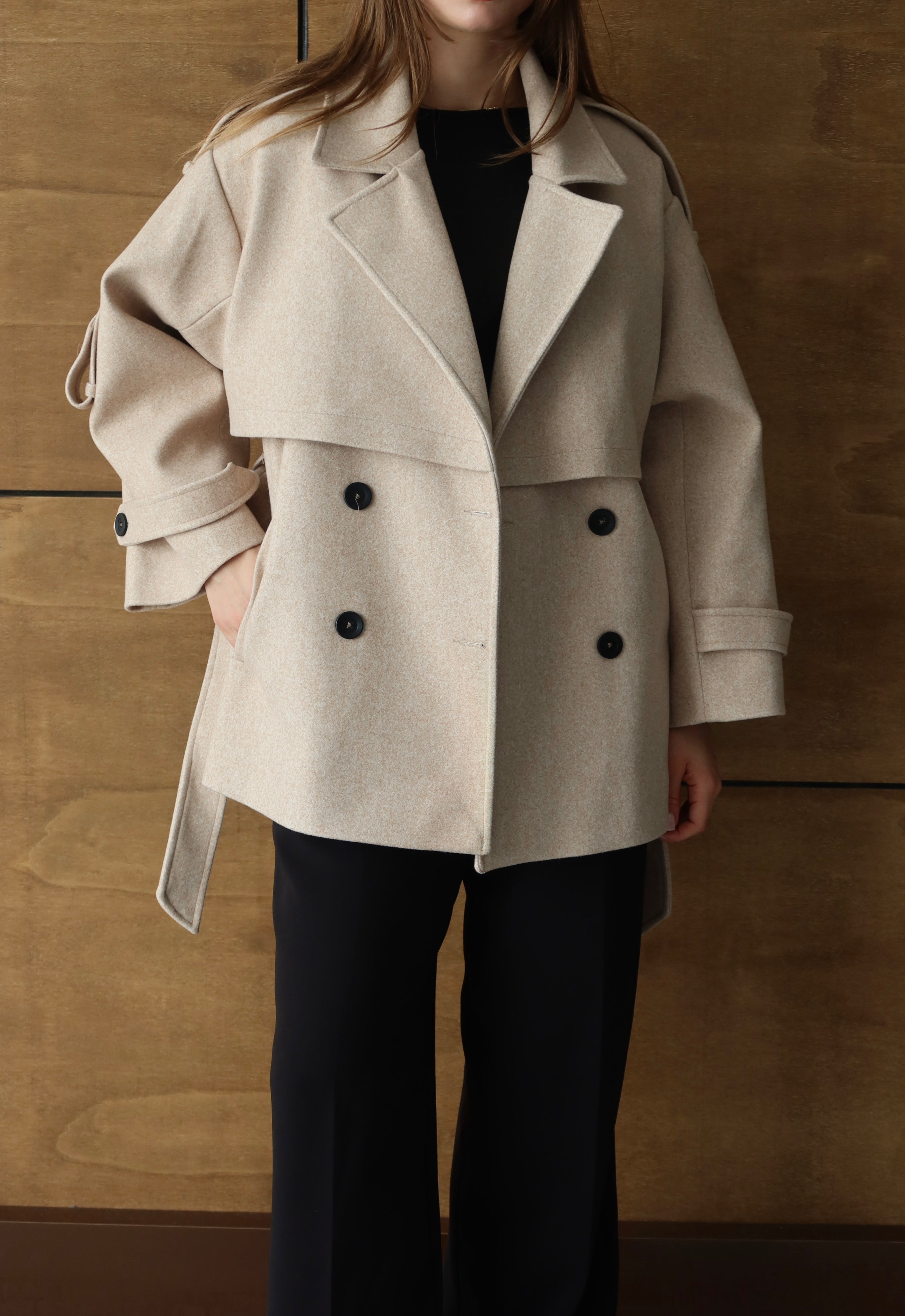 BEJ KUŞAKLI PREMİUM KAŞE KABAN