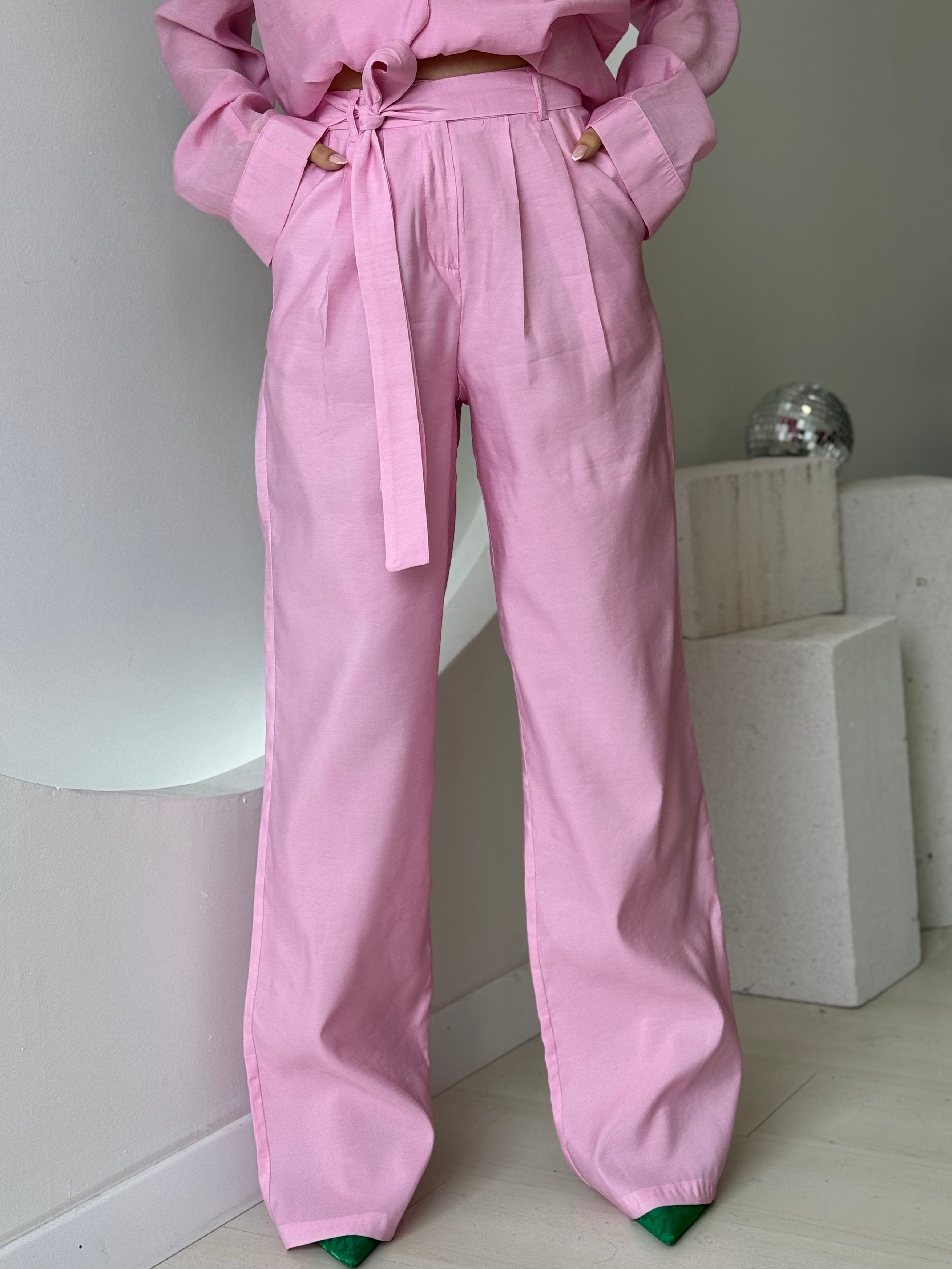 Pembe Ceket Pantolon Takım