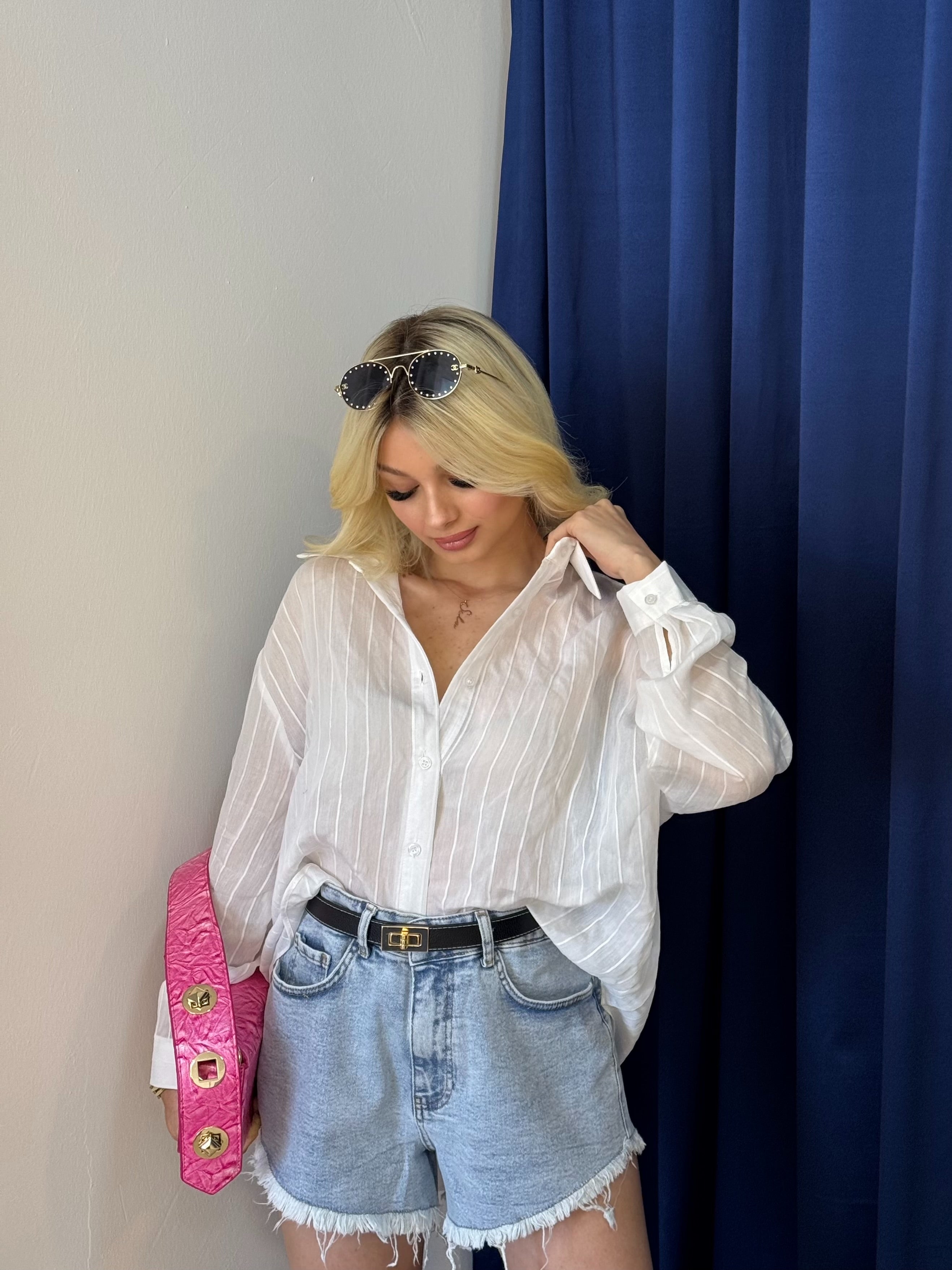 Beyaz Oversize Gömlek