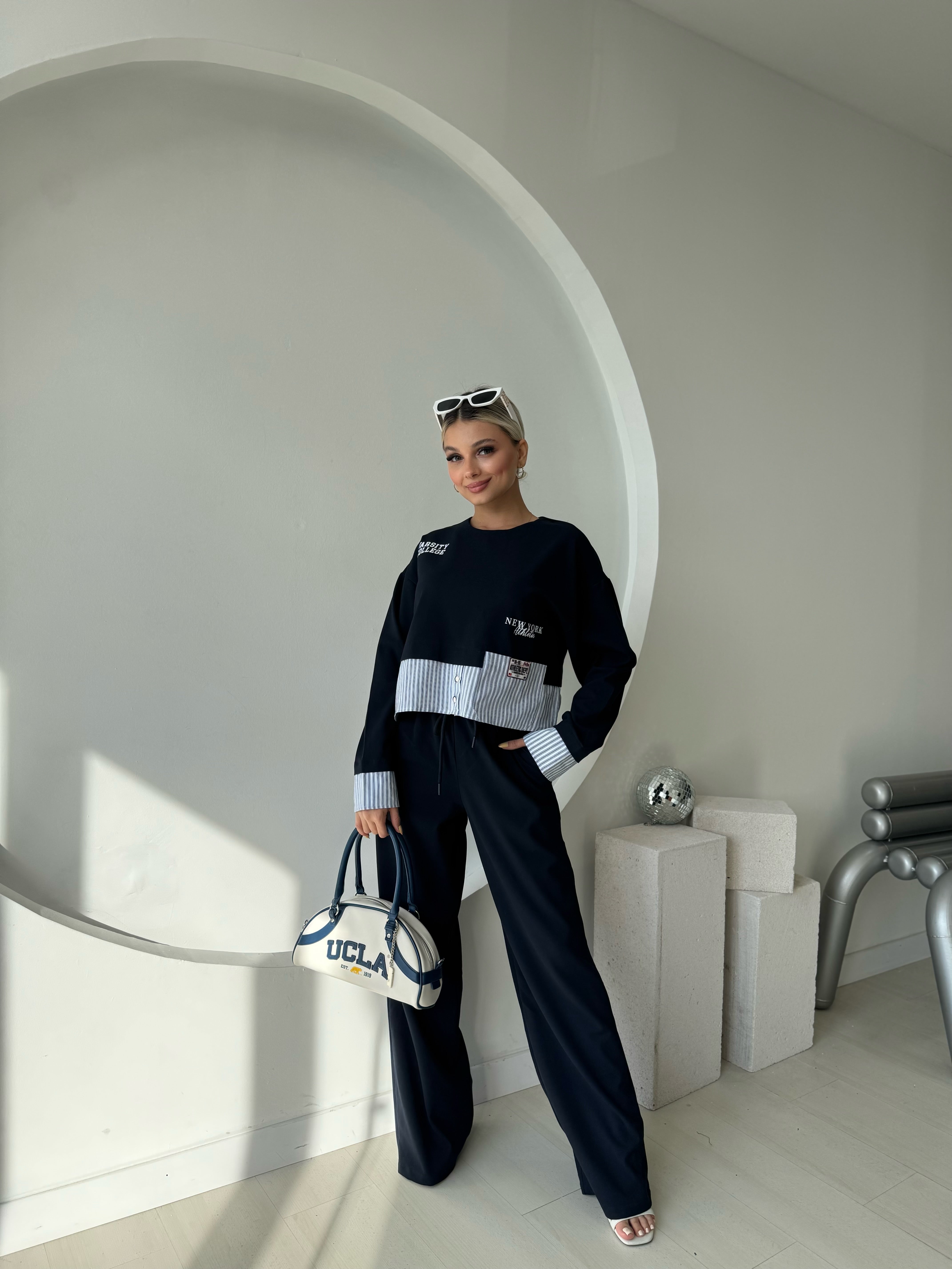 Lacivert Sweat Pantolon Takım