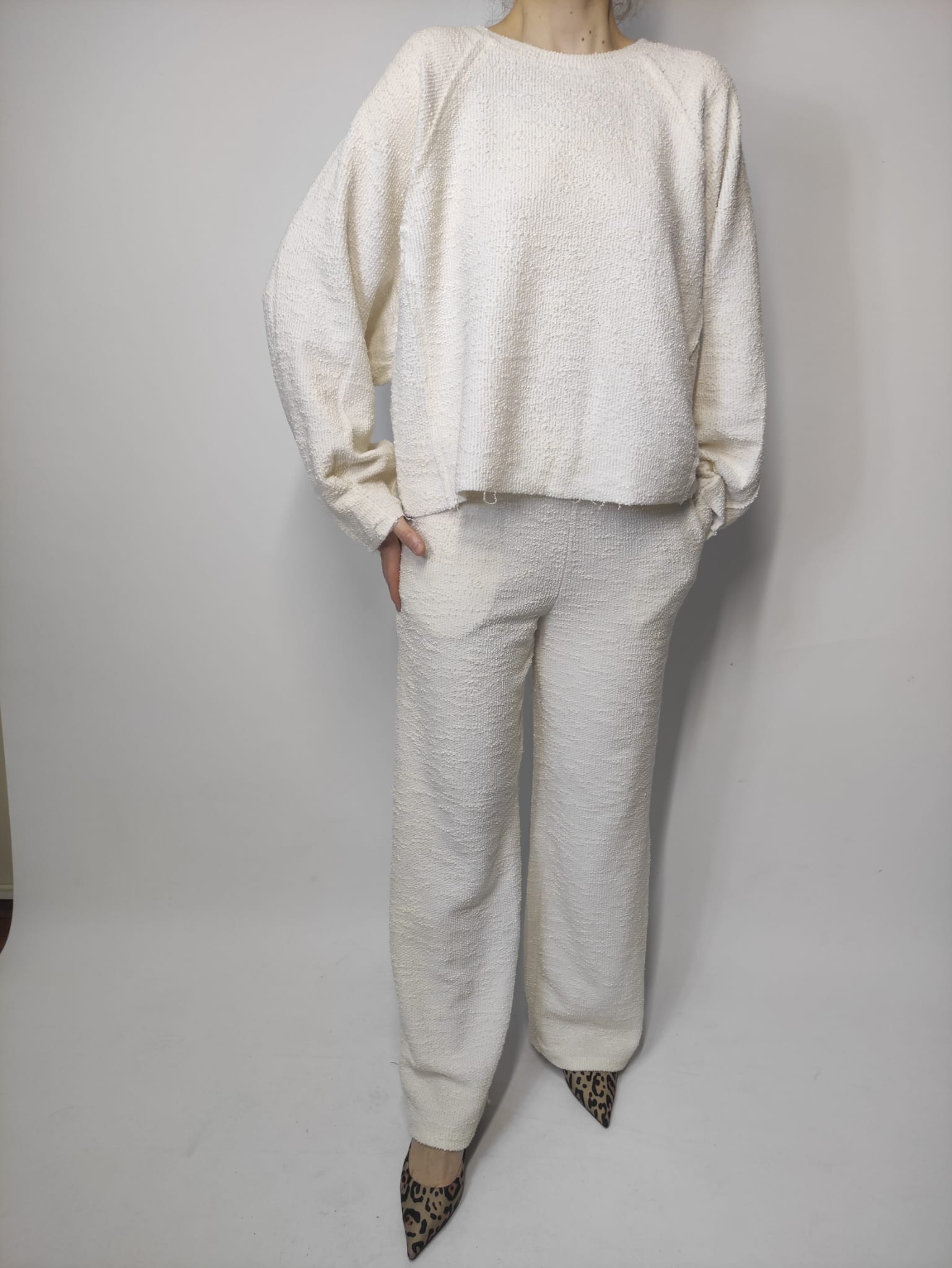 Beli Lastikli Geniş Paça Sweat Pantolon Takım