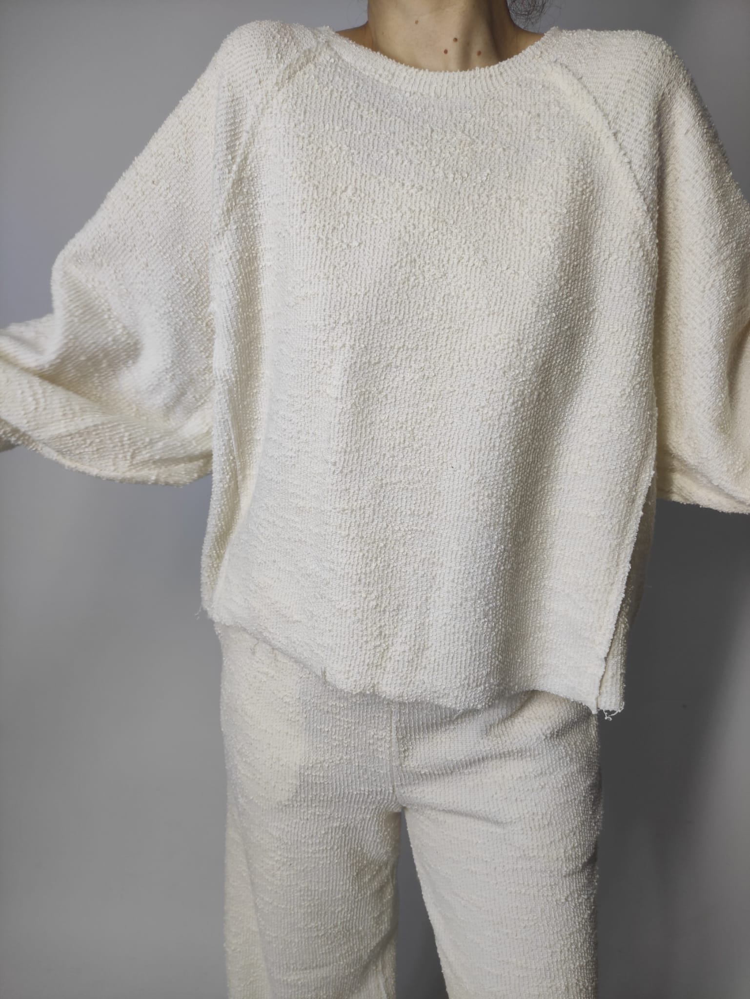 Beli Lastikli Geniş Paça Sweat Pantolon Takım