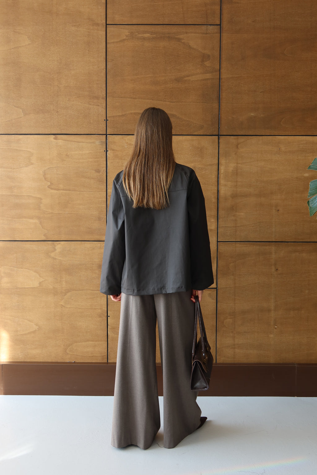 Süet Yaka Çıtçıtlı Mumlu Ceket