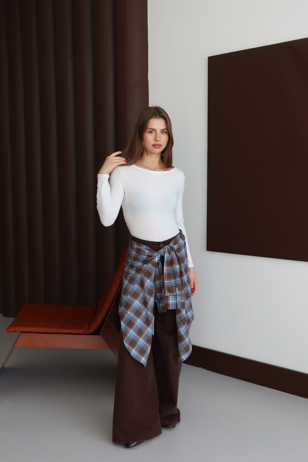 Mavi Ekoseli Oduncu Gömlek