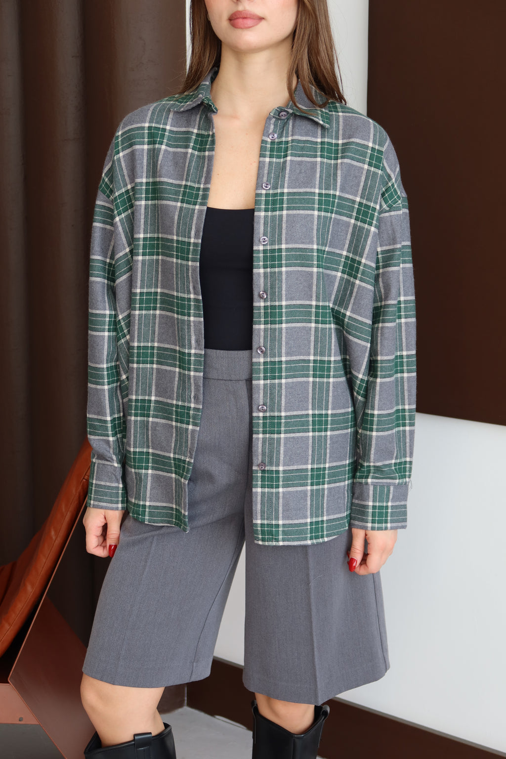 Yeşil Ekoseli Oduncu Gömlek