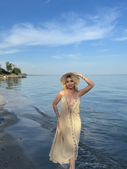 İthal Camel Elbise