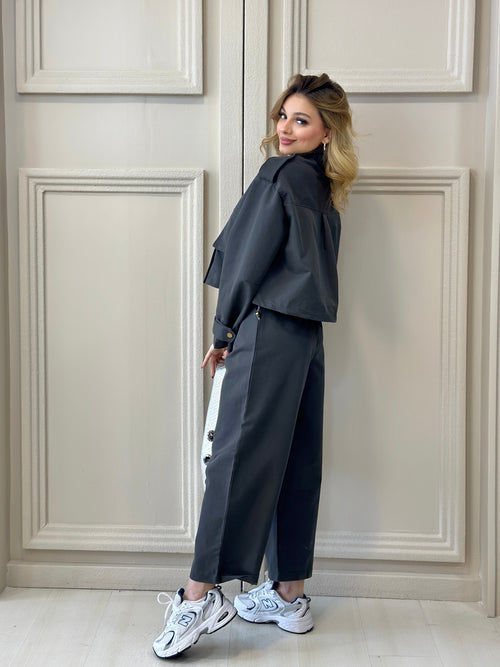 Antrasit Ceket Pantolon Takım