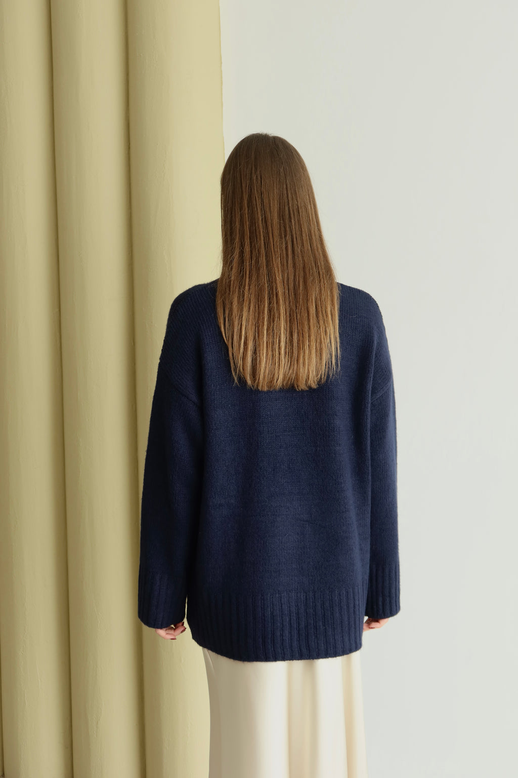 LACİVERT BİSİKLET YAKA PREMIUM KAZAK