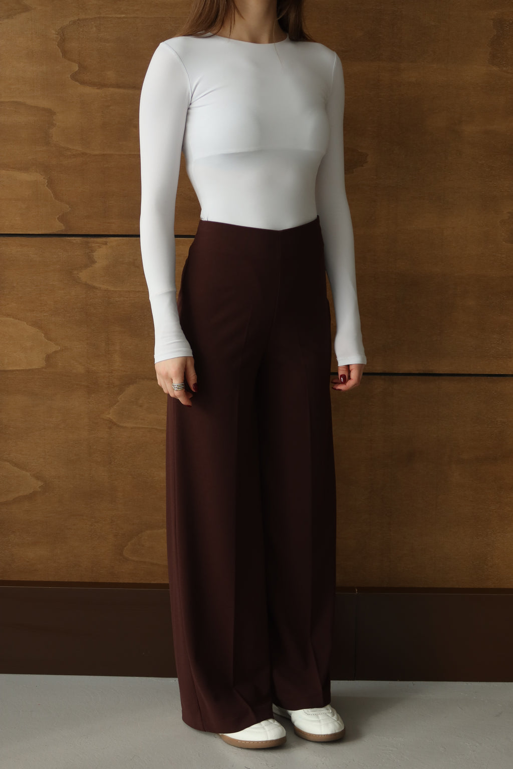 KAHVERENGİ YÜKSEK BEL PALAZZO PANTOLON