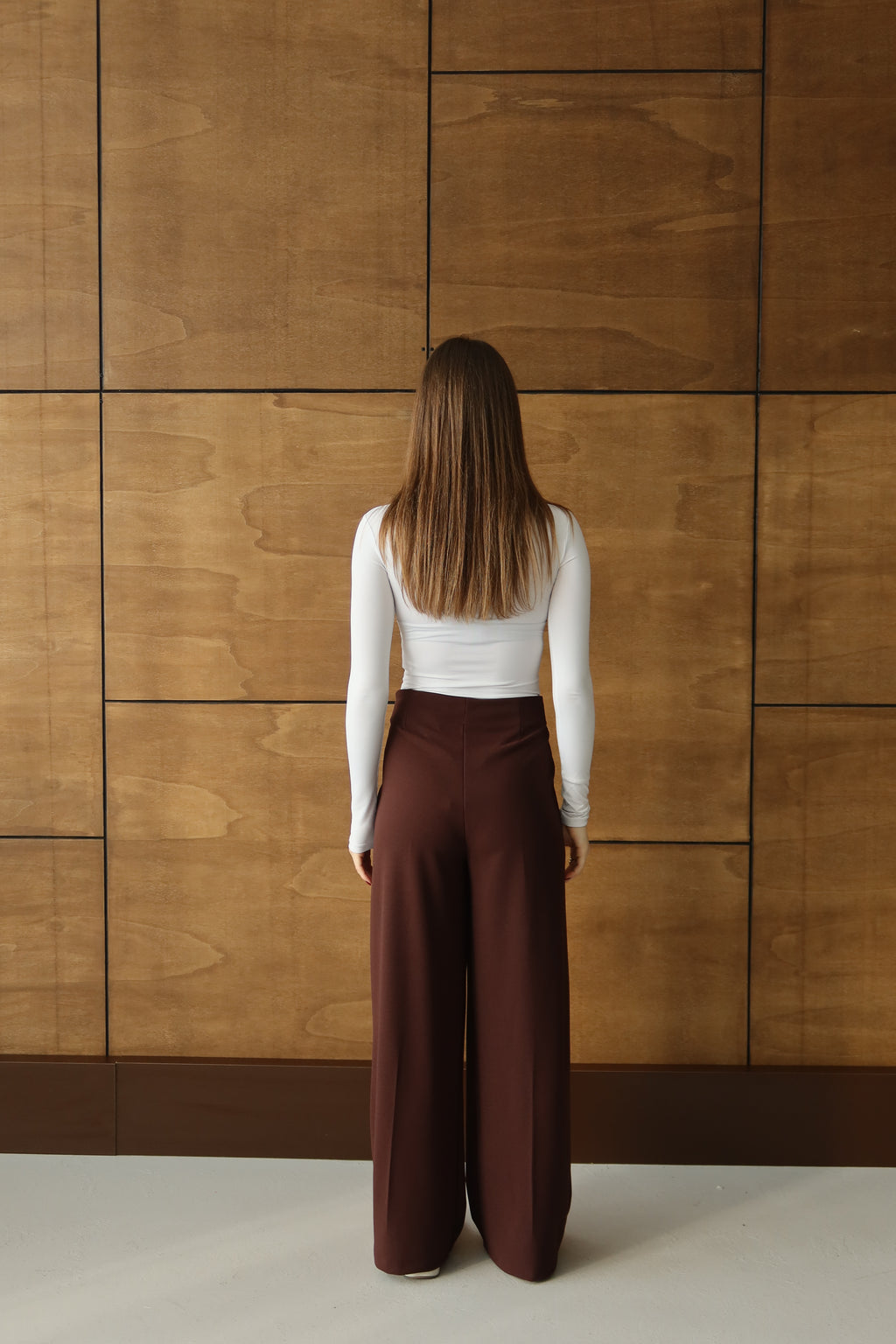 KAHVERENGİ YÜKSEK BEL PALAZZO PANTOLON