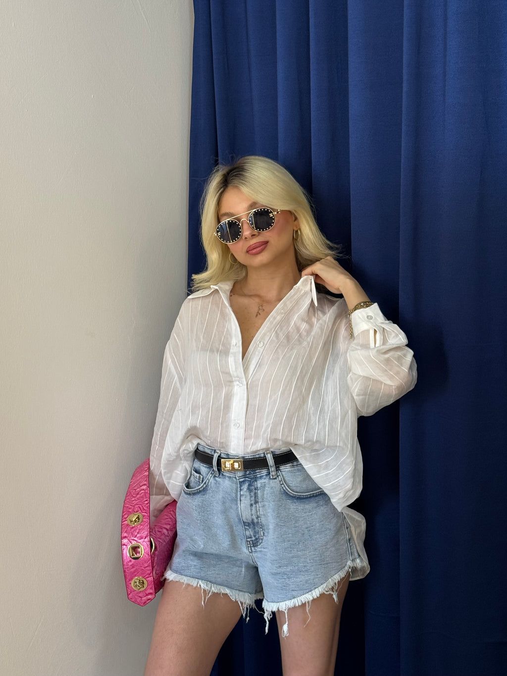 Beyaz Oversize Gömlek