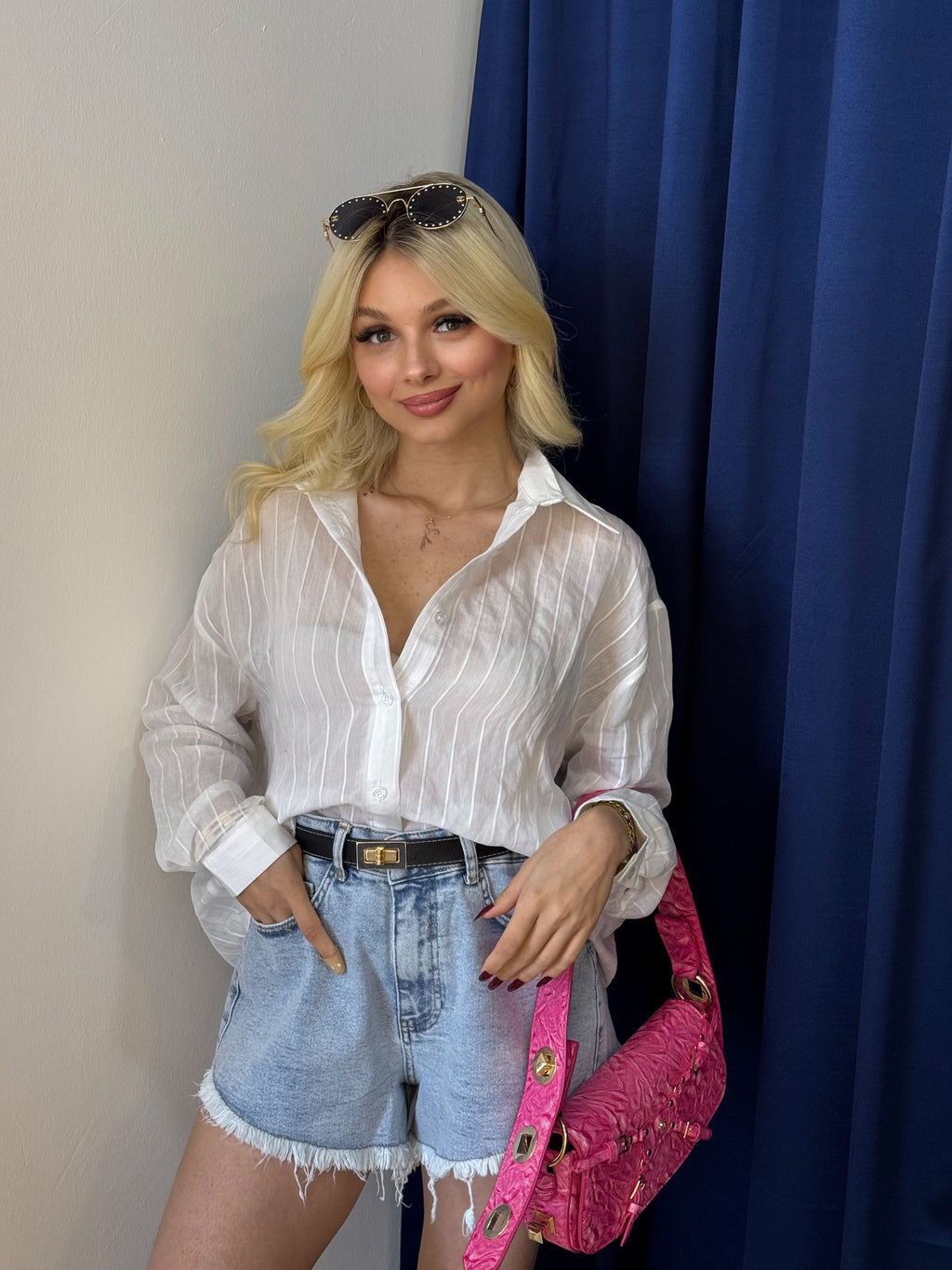 Beyaz Oversize Gömlek