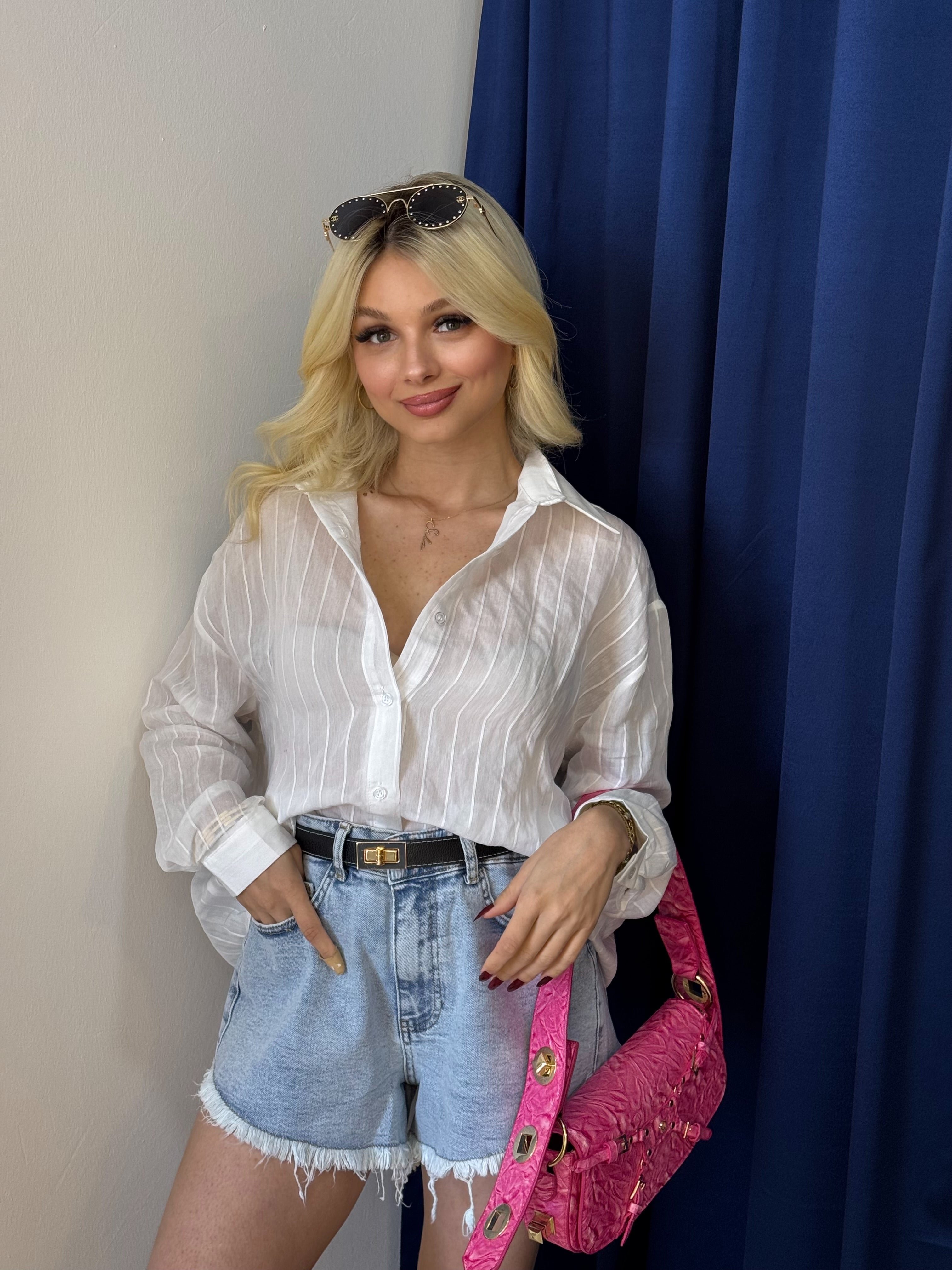 Beyaz Oversize Gömlek