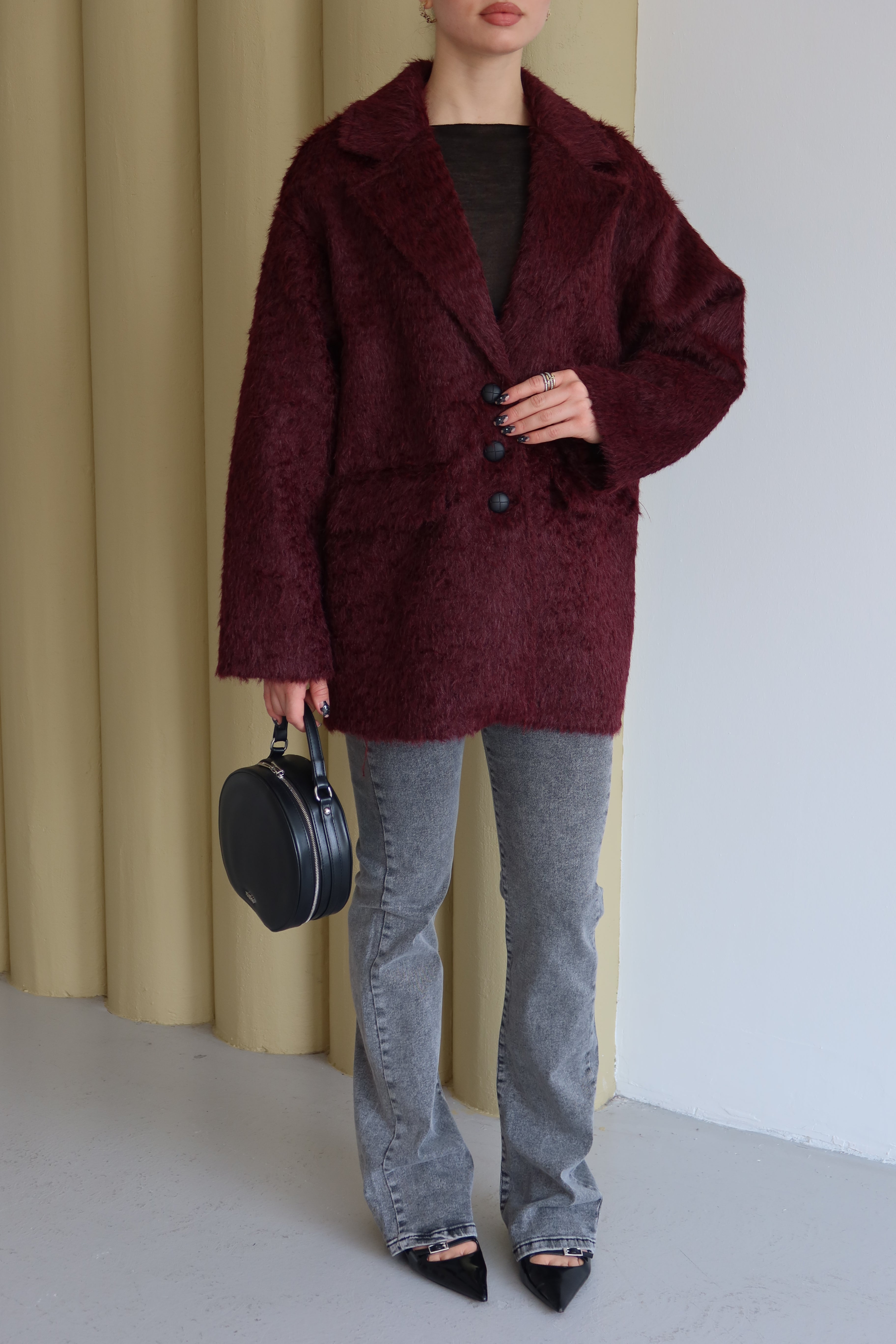 BORDO TÜYLÜ KAŞE CEKET