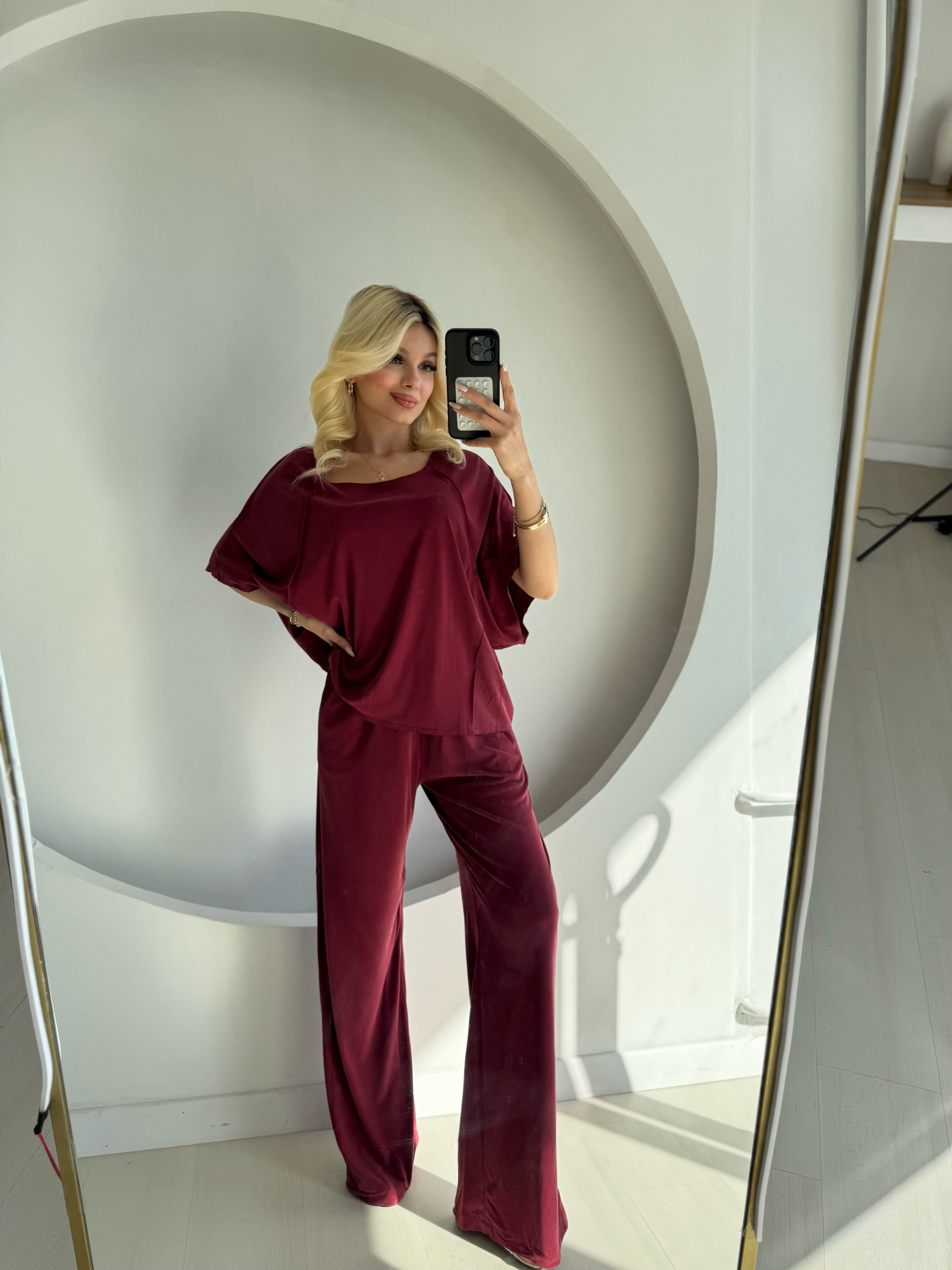 Bordo Modal Salaş Takım