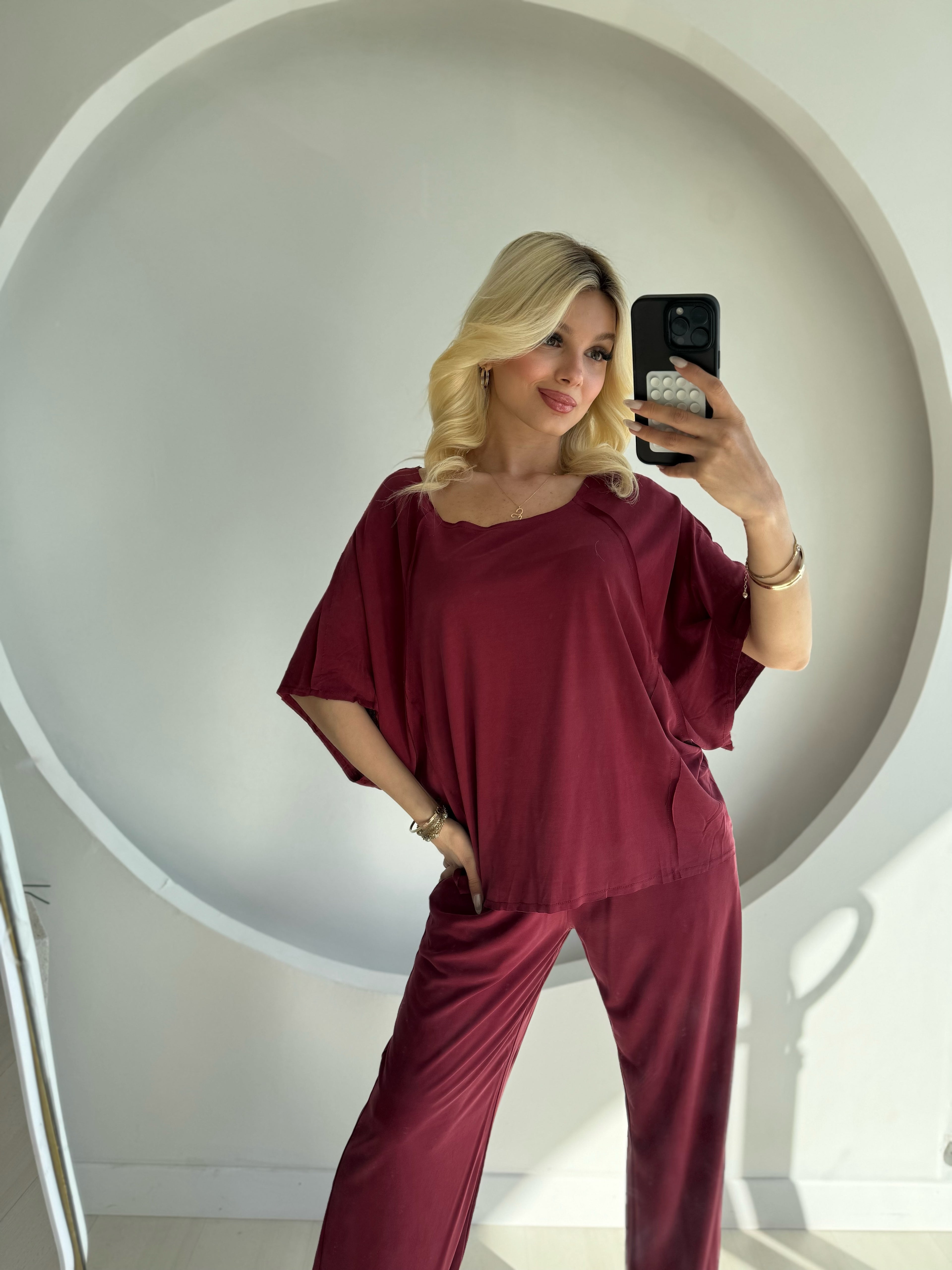 Bordo Modal Salaş Takım