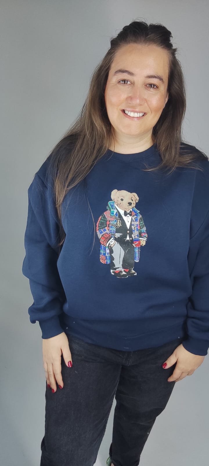 Lacivert Teddy Sweatshirt