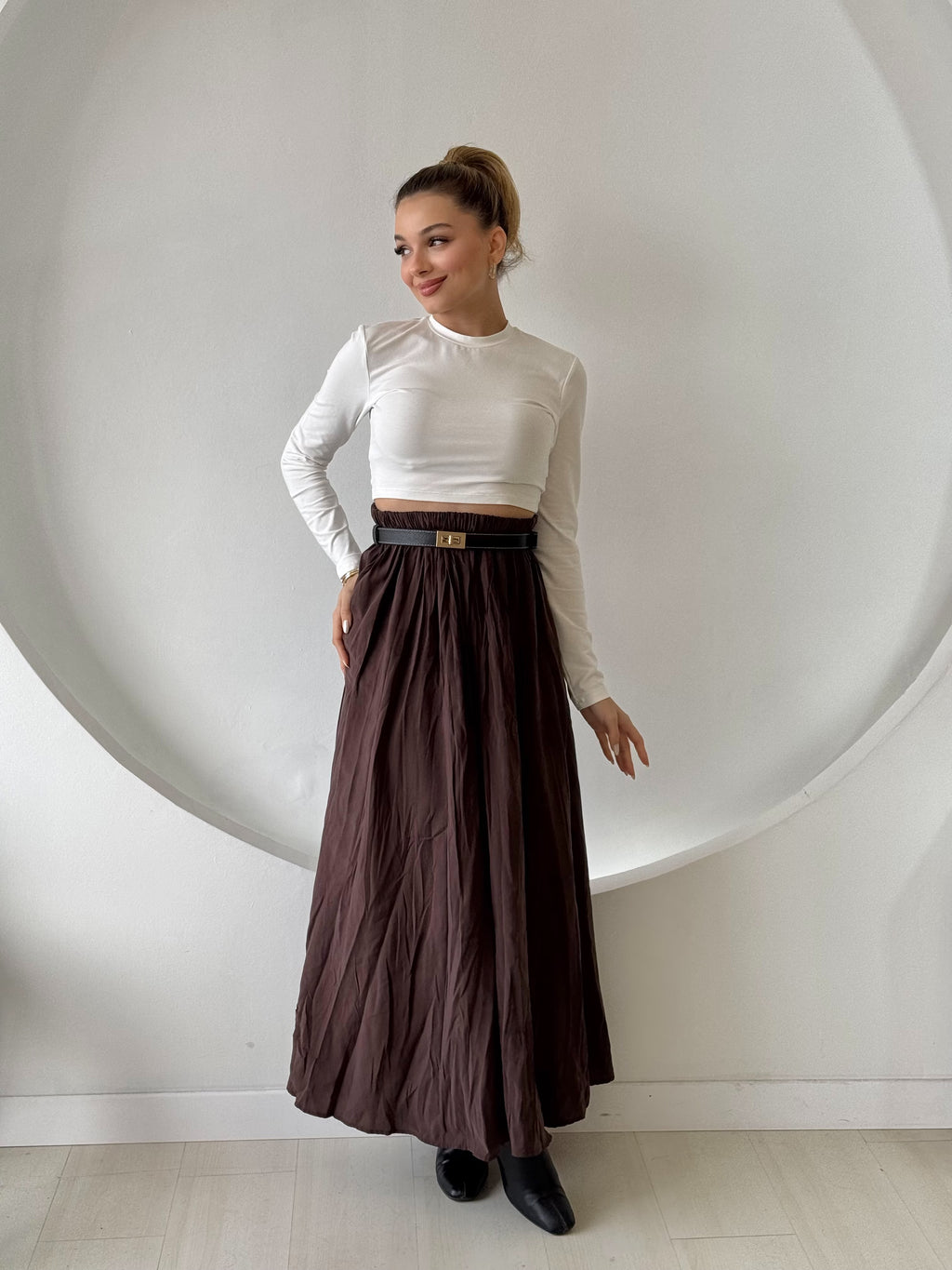 Kahverengi Crush  Etek