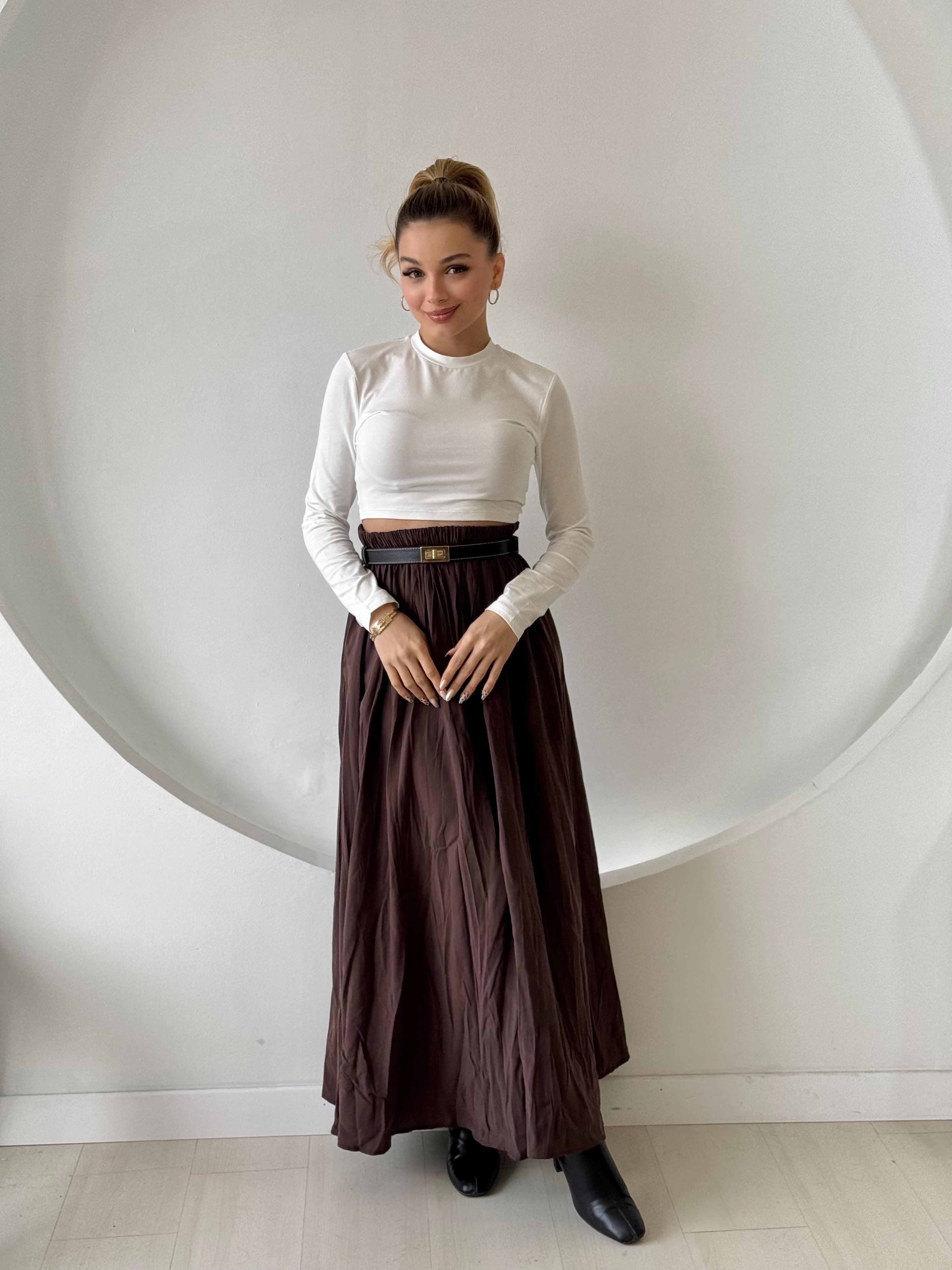 Kahverengi Crush  Etek