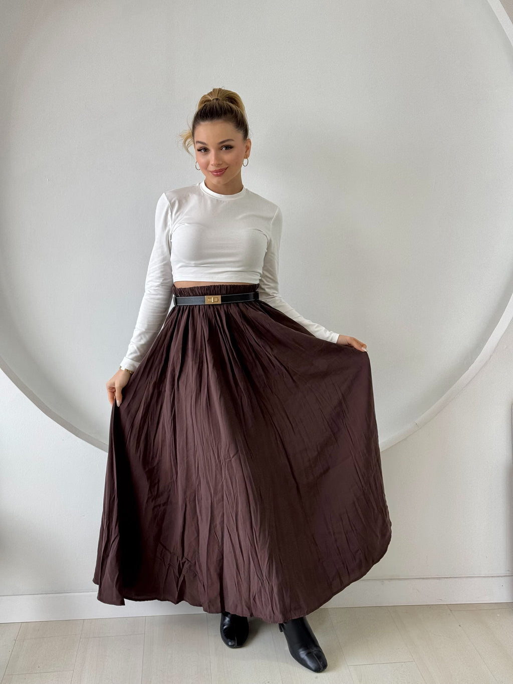 Kahverengi Crush  Etek