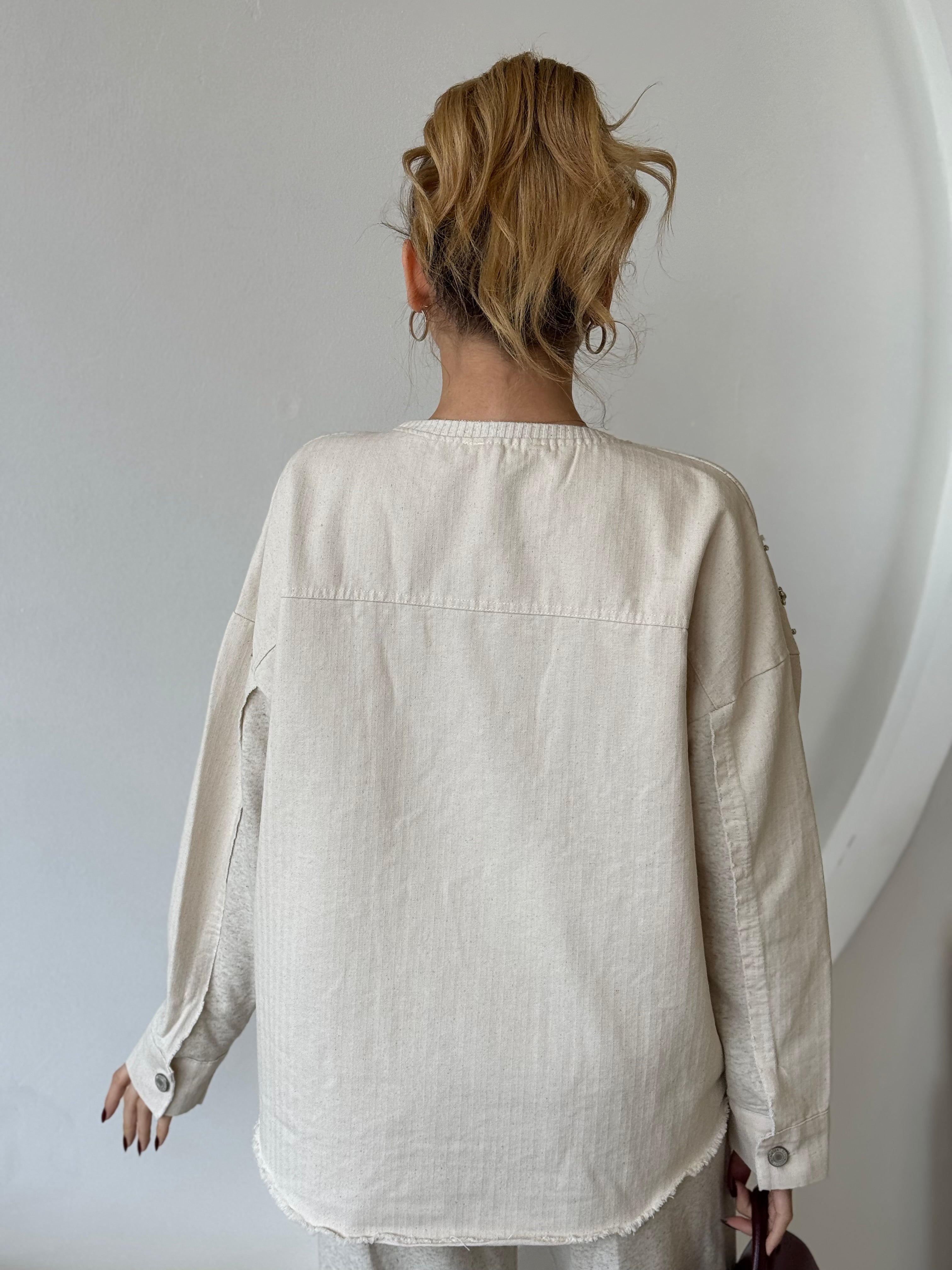 Boncuk Ve Cep Detaylı Sweat Pantolon Takım