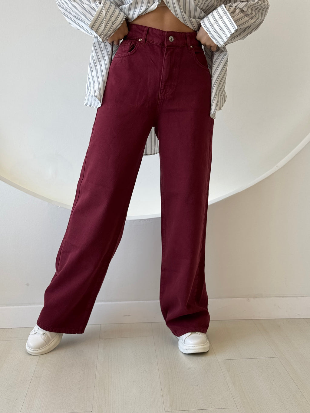 Yumuşak Dokulu Bol Paça Pantolon